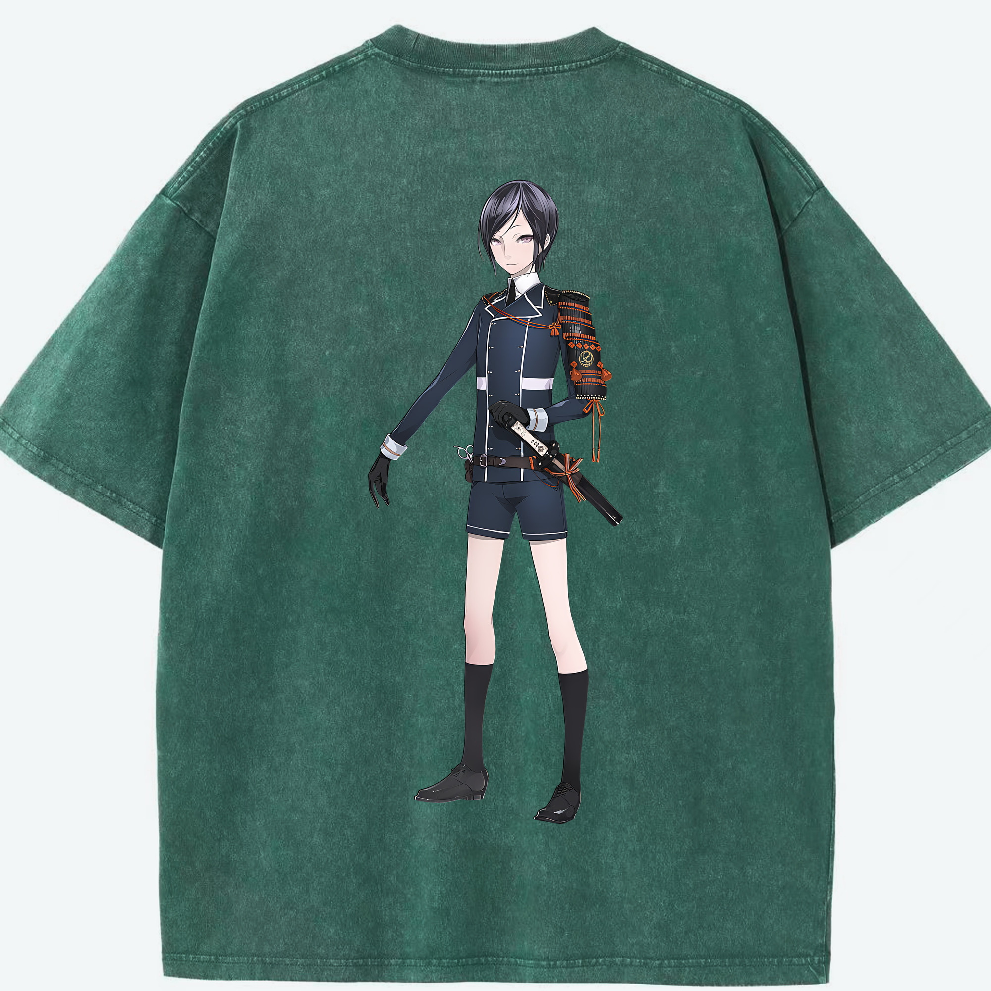 （画像用） 刀剣乱舞 Touken Ranbu 綿100% ヴィンテージ風 半袖Tシャツ（背面プリント）
